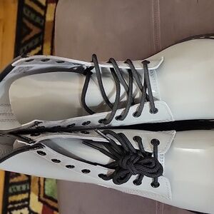 Dr. Martens Grey Lace-Up Combat Boots